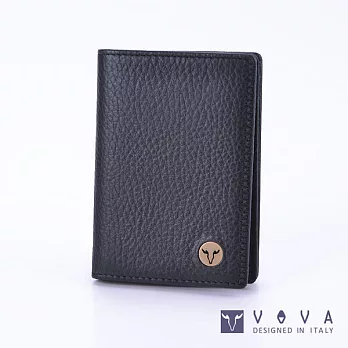 VOVA • 沃汎 - 當代系列 3卡透明窗荔枝紋名片夾- 黑色