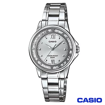 CASIO卡西歐 驚豔造型時尚指針女錶-銀 LTP-1391D-7A