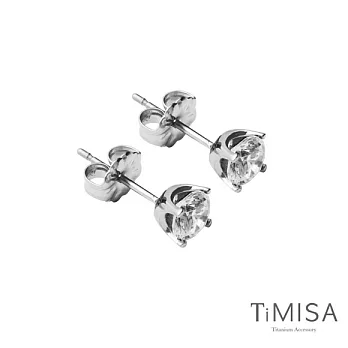 【TiMISA】純鈦簡愛(S) 純鈦耳針一對(五色可選)透亮白