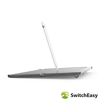 SwitchEasy CoverBuddy iPad Pro透明背蓋(含可拆式Apple Pencil 筆夾)-透黑透黑