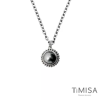 TiMISA《珍心真意-黑珍珠》純鈦串飾項鍊