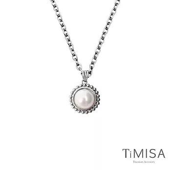 TiMISA《珍心真意-白珍珠》純鈦串飾項鍊(E)