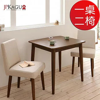 JP Kagu 日系天然水曲柳原木一桌二椅-餐桌小(二色)+餐椅(四色)(原木色)+餐椅(白