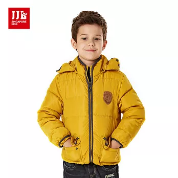 【JJLKIDS】極暖小恐龍百搭羽絨外套(藤黃)120藤黃