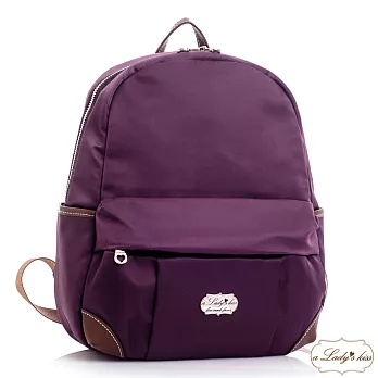 【a Lady’s真皮】超輕空氣感南瓜口袋後背包(葡萄紫)