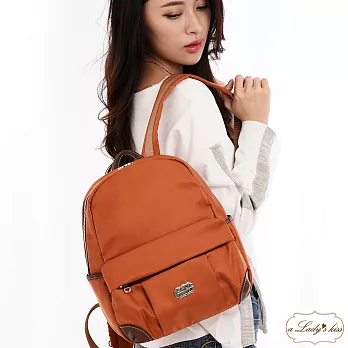 【a Lady’s真皮】超輕空氣感南瓜口袋後背包(楓紅咖)