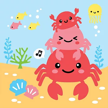 LOVIN 4幅超萌韓版數字油畫海洋可愛螃蟹(7) 1幅