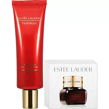 ESTEE LAUDER 雅詩蘭黛 超能紅石榴微循環潔膚乳(125ml)+DNA特潤再生眼部修護霜(0.5ml)*5