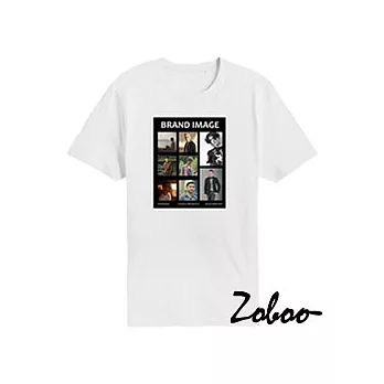 ZOOBO帥氣名模形像純棉短袖T恤(ZB006)XS白色