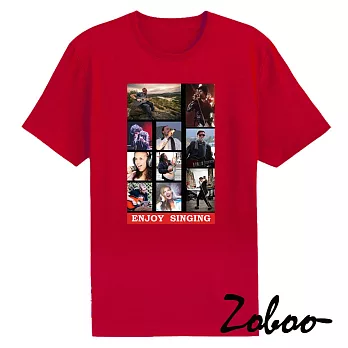 ZOOBO樂音悠揚純棉短袖T恤(ZB008)XS紅色