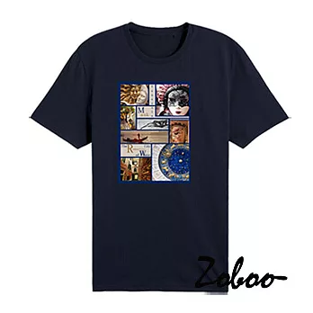 ZOOBO威尼斯嘉年華純棉短袖T恤(ZB026)XS丈青色