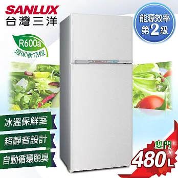 【SANLUX台灣三洋】480L雙門冰箱／SR-B480B