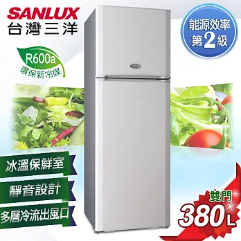 【SANLUX台灣三洋】380L雙門冰箱／SR-B380B