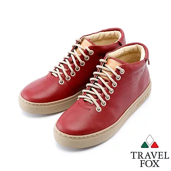 Travel Fox 綠雅柔軟皮革舒適鞋915812(酒紅-144)35酒紅色