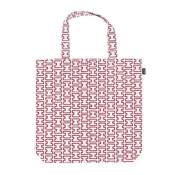 Bag Siena/H55 條紋字母花布提袋（字母、紅）