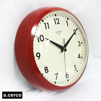【a.cerco】普普風經典造型時鐘(共三色可選)紅色