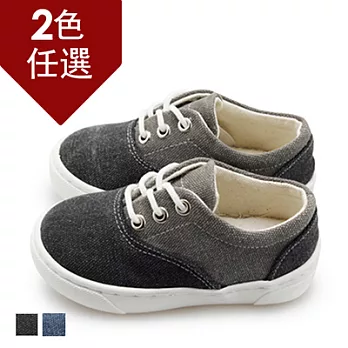 FUFA MIT 拼接質感童鞋 (FNB22)-黑灰色15黑灰色