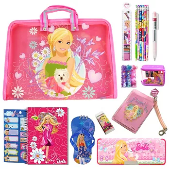 芭比Barbie PP才藝文具12入超值組(粉紅)