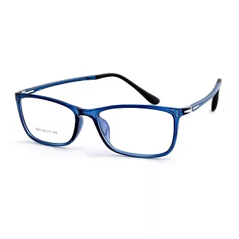 Gluck! 時尚炫彩 扁方框平光眼鏡 3062-3藍