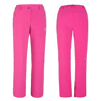 【聖伯納 St.Bonalt】女款-防風防潑水超保暖內刷毛軟殼休閒褲(6144)S玫紅