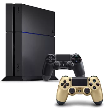 SONY PS4主機 CUH-1207BB01系列1TB - 極致黑+限量手把+一年保固卡-專金色