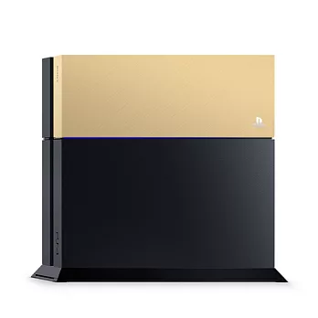 SONY PS4 1207 500G+硬碟蓋 金色(ASIA00104)+一年保固卡-專+副場雙手把充電座主機-極致黑