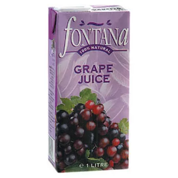 Fontana 100%天然紅葡萄汁 1公升 (2箱--共24瓶)