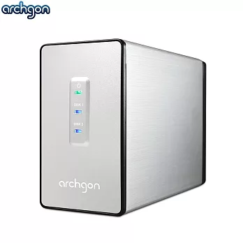 archgon亞齊慷 2.5吋USB3.0 2bay磁碟陣列外接盒－MH-2622RD-U3J