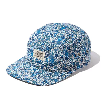 韓國包袋品牌 the-Earth － LIBERTY CAMP CAP ( L.02) 防潑水五分割帽 (英國Liberty布花02藍款)
