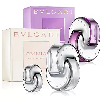 BVLGARI 寶格麗 晶澈女性淡香水40ml+紫水晶花舞輕盈女性淡香水40ml(贈晶澈淡香水小香5ml)