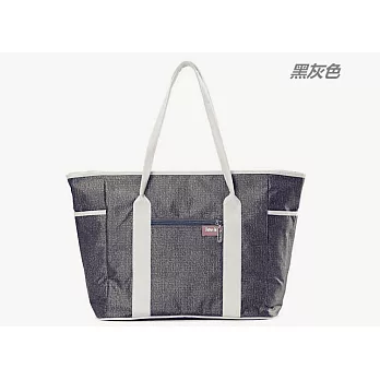 Skinly 媽咪包 待產包多功能單肩包 媽媽包 大容量媽咪包黑灰色