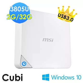 【msi微星】Cubi-222TW Penltum 3805U WIN10(迷你電腦)