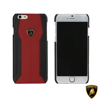 藍寶堅尼 Lamborghini iPhone 6/6S Plus (H-D1)真皮保護殼紅