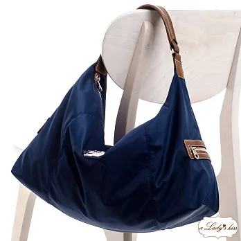 【a Lady ’s真皮】經典超輕率性青春軟肩背包(魅海藍)