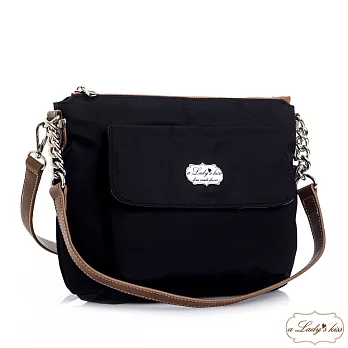 【a Lady ’s真皮】經典微風清新口袋二用包(優雅黑)