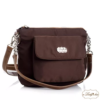 【a Lady ’s真皮】經典微風清新口袋二用包(可可咖)