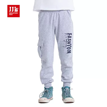 【JJLKIDS】大口袋字母造型保暖棉褲/長褲(麻灰)105麻灰