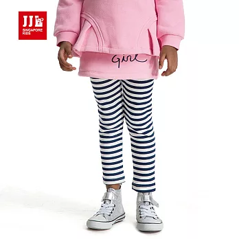 【JJLKIDS】甜美字母口袋裙+條紋內搭褲(粉紅)130粉紅