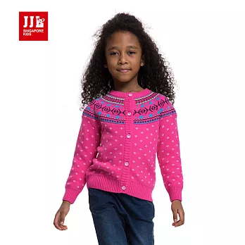 【JJLKIDS】美式粉彩圖案造型毛衣T恤(玫紅)120玫紅