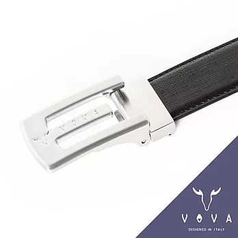 【UH】VOVA - 簡約造型雙面皮帶(兩色可選) - 時尚亮銀