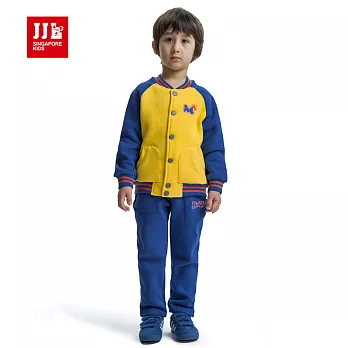 【JJLKIDS】可愛運動棒球外套+棉長褲(彩藍)120彩藍