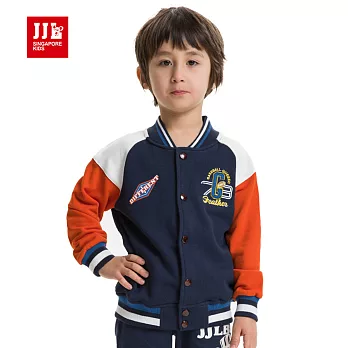 【JJLKIDS】經典徽章棒球外套(藏青)105藏青