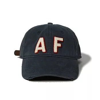 【Abercrombie&Fitch】經典款仿舊貼布棒球帽-深藍(618664722)