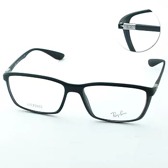 【Ray Ban】光學眼鏡 義大利製方框文青氣息款(黑 #7018-5204)