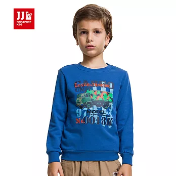 【JJLKIDS】時尚印花百搭上衣T恤(彩藍)120彩藍