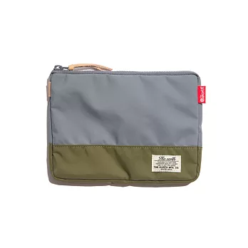 韓國包袋品牌 THE EARTH - CB N POUCH(Grey/Olive) CITY BOY系列 收納包/化妝包 (灰/橄欖綠)