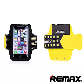 Remax 5.5吋手機運動臂帶-女款M黃