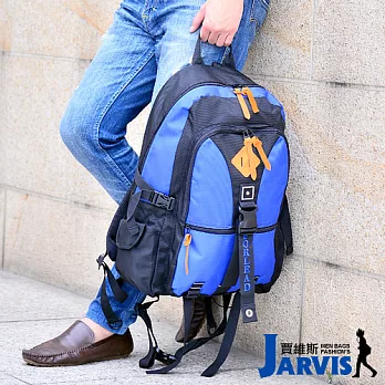 Jarvis 大後背包 休閒多功能-登峰-8818-1黑/藍色
