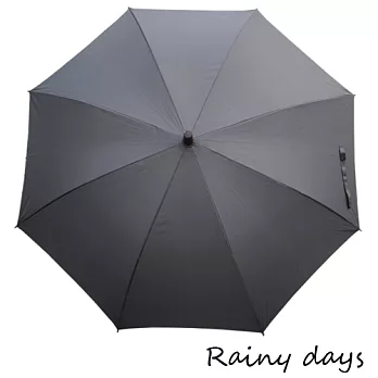 【Rainy days】維他命色系抗風防潑自動直傘(灰色)
