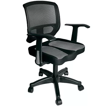 【凱堡】貝塔美臀T型扶手辦公椅/電腦椅/椅子黑